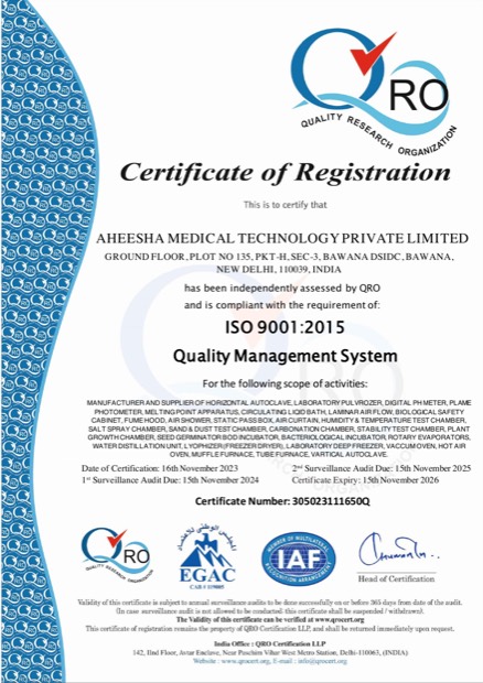 ISO 9001:2015 certificate preview
